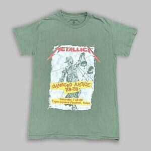 Metallica Damaged Justice Tour 1988–1989 Graphic T-Shirt – Size Small